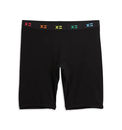 TomboyX 9" Boxer Briefs - TENCEL™ Modal Black X= Rainbow Best