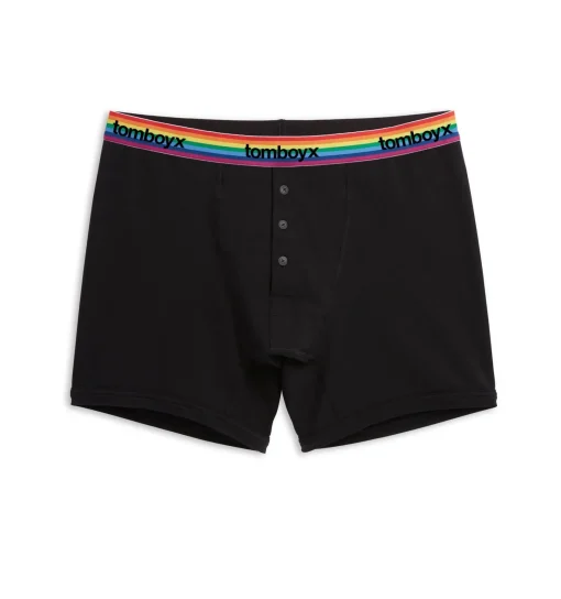 TomboyX 6" Boxer Briefs 3-Pack - Pride Rainbow Dragon New
