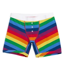 TomboyX 6" Fly Boxer Briefs - Rainbow Pride Stripes Best