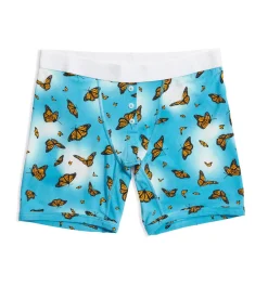 TomboyX 6" Fly Boxer Briefs - TENCEL™ Modal Social Butterflies Outlet