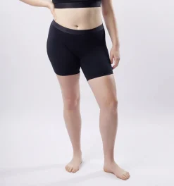 TomboyX 6" No Fly Boxer Briefs - Black Logo Hot
