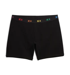 TomboyX 6" No Fly Boxer Briefs - Black X= Rainbow Sale