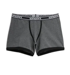 TomboyX 4.5" Trunks - Charcoal Logo Sale