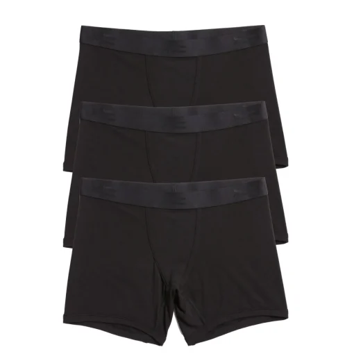 TomboyX 4.5" Trunks 3-Pack - TENCEL™ Modal Black New