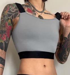 TomboyX Adjustable Compression Top - Ultimate Gray Online