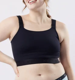 TomboyX Adjustable Compression Top - Black New