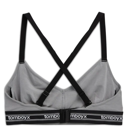 TomboyX Adjustable Triangle Bralette - TENCEL™ Modal Ultimate Gray TENCEL™Modal Ultimate Gray Clearance
