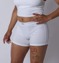 TomboyX Bamboo Rib 4.5" Trunks - Bright White Outlet