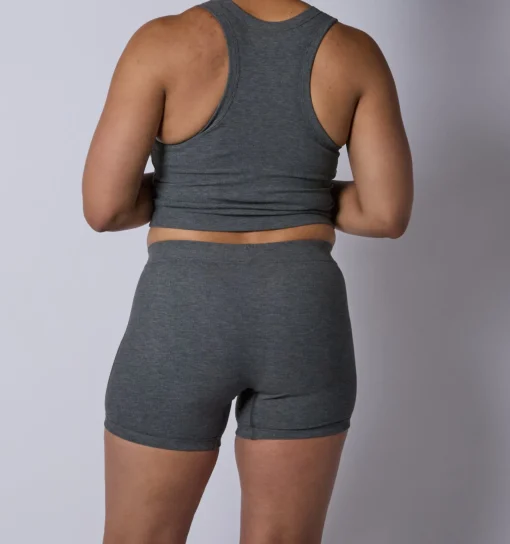 TomboyX Bamboo Rib 4.5" Trunks - Heather Gray Clearance
