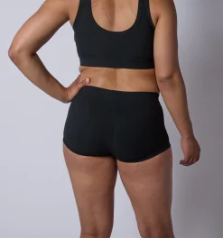 TomboyX Bamboo Rib Boy Shorts - Black Fashion