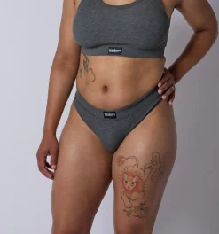 TomboyX Bamboo Rib Cheeky - Heather Gray Online