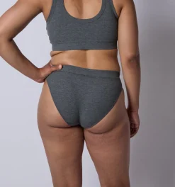 TomboyX Bamboo Rib Cheeky - Heather Gray Online