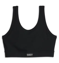 TomboyX Bamboo Rib Essentials Soft Bra - Black New