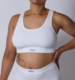 TomboyX Bamboo Rib Essentials Soft Bra - Bright White Hot