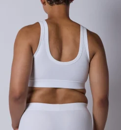 TomboyX Bamboo Rib Essentials Soft Bra - Bright White Hot