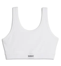 TomboyX Bamboo Rib Essentials Soft Bra - Bright White Hot