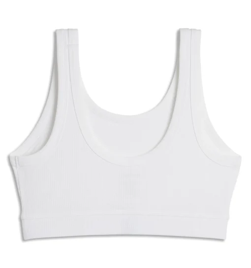 TomboyX Bamboo Rib Essentials Soft Bra - Bright White Hot
