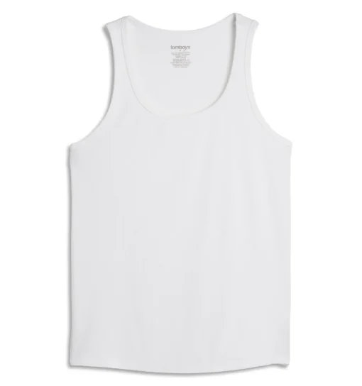 TomboyX Bamboo Rib Power Tank - Bright White Fashion