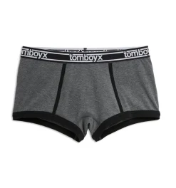 TomboyX Boy Shorts - Charcoal Logo New
