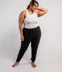 TomboyX Cozy Luxe Fitted Jogger - Black Best