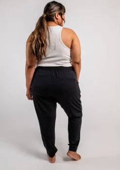TomboyX Cozy Luxe Fitted Jogger - Black Best
