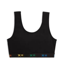 TomboyX Essentials Soft Bra - Black X= Rainbow Clearance