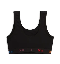 TomboyX Essentials Soft Bra - Black X= Rainbow Clearance