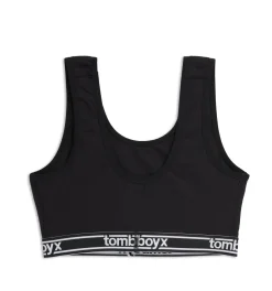 TomboyX Essentials Soft Bra - Black Logo Hot