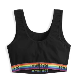 TomboyX Essentials Soft Bra - Black Rainbow Discount