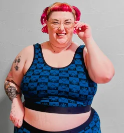 TomboyX Essentials Soft Bra - Celestial Check Discount