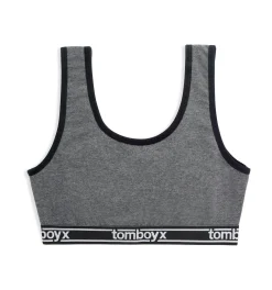 TomboyX Essentials Soft Bra - Charcoal Logo Sale