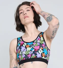 TomboyX Essentials Soft Bra - Groovy Garden Hot