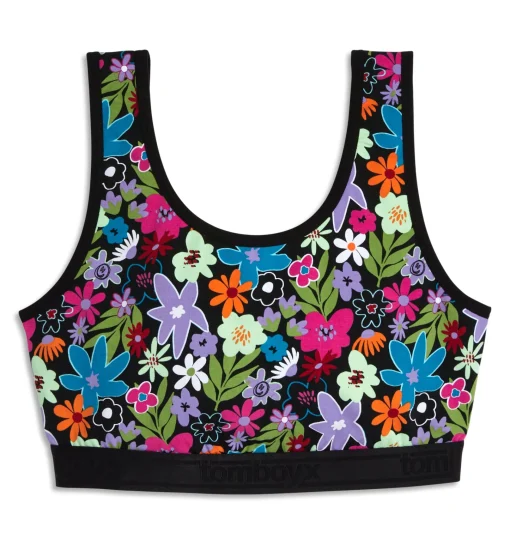 TomboyX Essentials Soft Bra - Groovy Garden Hot