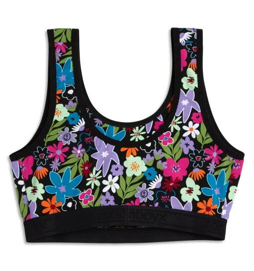 TomboyX Essentials Soft Bra - Groovy Garden Hot