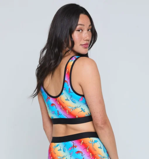 TomboyX Essentials Soft Bra - Pride Rainbow Dragon Best