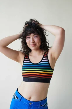 TomboyX Essentials Soft Bra - Progress Pride Stripes Discount