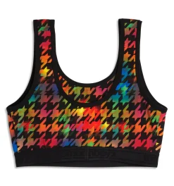TomboyX Essentials Soft Bra - Rainbow Houndstooth Fashion