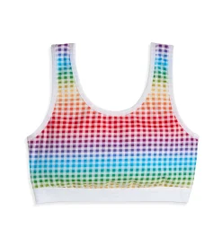 TomboyX Essentials Soft Bra - Rainbow Gingham New