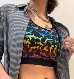 TomboyX Essentials Soft Bra - Shark Frenzy New