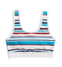 TomboyX Essentials Soft Bra - Throwback Racer Stripes Fashion