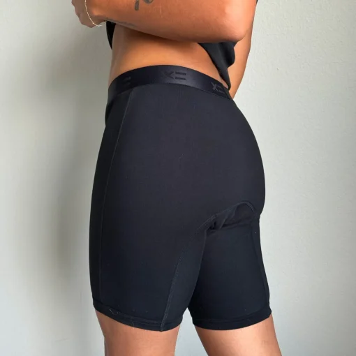 TomboyX First Line Period 9" Boxer Briefs - X= Black Fashion
