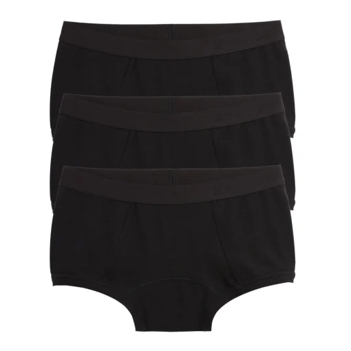 TomboyX First Line Period Boy Shorts 3-Pack - X= Black Best