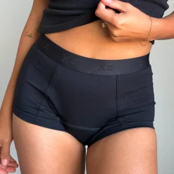 TomboyX First Line Period Boy Shorts - X= Black Clearance