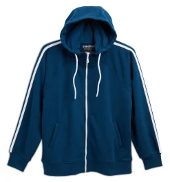 TomboyX French Terry Track Full Zip Hoodie - Retro Blue Fashion