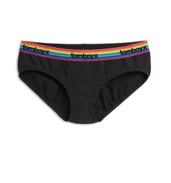 TomboyX Iconic Briefs - Black Rainbow Logo New