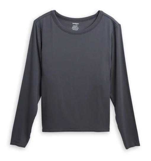 TomboyX Long Sleeve Bra Top - TENCEL™ Modal Slate Discount