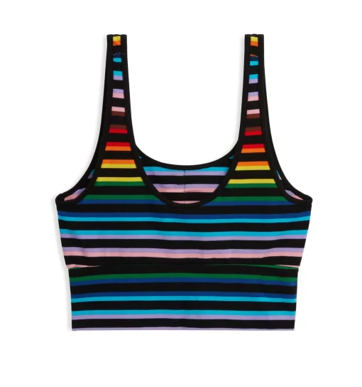 TomboyX Longline Scoop Bra - Progress Pride Stripes Discount