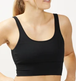 TomboyX Longline Scoop Bra - X= Black Fashion