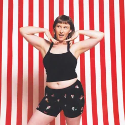 TomboyX Organic Cotton Waffle Bra Top - Black Sale