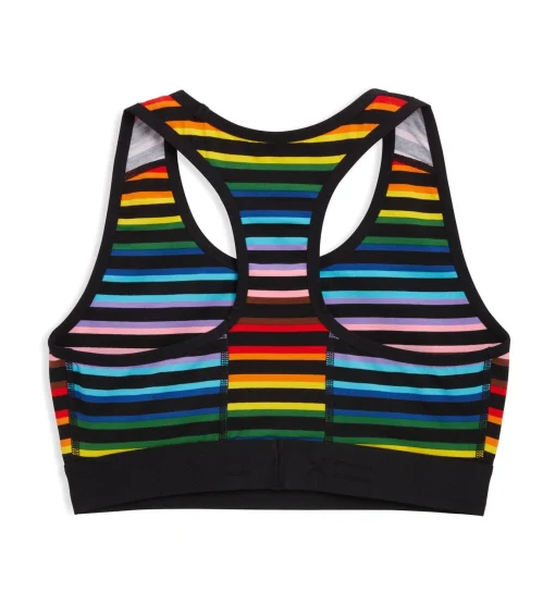 TomboyX Racerback Soft Bra - Progress Pride Stripes Best